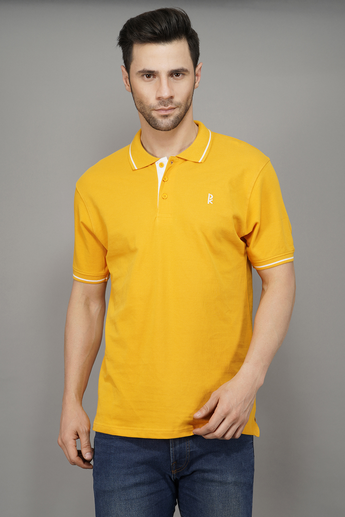 Pudukudi Supima Cotton Polo Golden Yellow T-shirt